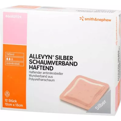 Obloga iz srebrne pene Allevyn 12x13 cm lepljiva, 12 kos