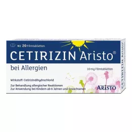 CETIRIZIN Aristo za alergije 10 mg filmsko obložene tablete, 20 kosov