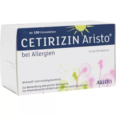 CETIRIZIN Aristo za alergije 10 mg filmsko obložene tablete, 100 kosov