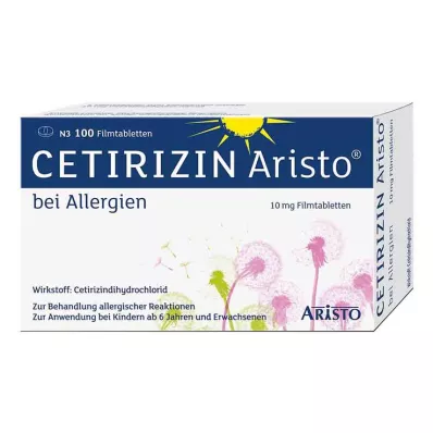 Cetirizin Aristo za alergije 10 mg filmsko obložene tablete, 100 kos