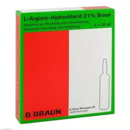 L-ARGININ-HYDROCHLORID 21% elek. konc. inf. l., 5X20 ml