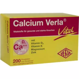 CALCIUM VERLA Vital filmsko obložene tablete, 200 kosov