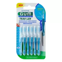 GUM TRAV-LER 1,6 mm jelkasta modra medzobna + 6 kapic, 6 kosov