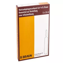NATRIUMHYDROGENCARBONAT B.Braun 8,4 % steklo, 5X20 ml