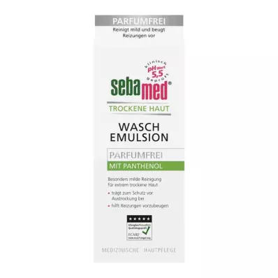 SEBAMED Umivalna emulzija za suho kožo brez dišav, 200 ml