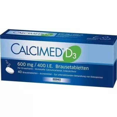 CALCIMED D3 600 mg/400 I.U. šumeče tablete, 40 kosov