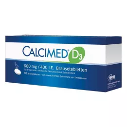 CALCIMED D3 600 mg/400 I.U. šumeče tablete, 40 kosov