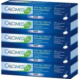 CALCIMED D3 600 mg/400 I.U. šumeče tablete, 100 kosov