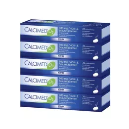 CALCIMED D3 600 mg/400 I.U. šumeče tablete, 100 kosov