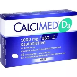 CALCIMED D3 1000 mg/880 I.U. žvečljive tablete, 48 kapsul