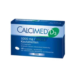 CALCIMED D3 1000 mg/880 I.U. žvečljive tablete, 48 kapsul