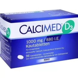 CALCIMED D3 1000 mg/880 I.U. žvečljive tablete, 96 kosov