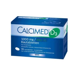 CALCIMED D3 1000 mg/880 I.U. žvečljive tablete, 96 kosov