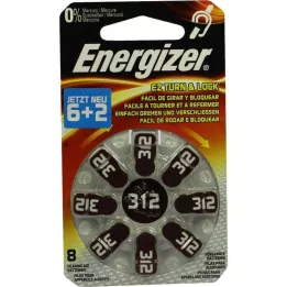 Energizer baterija za slušni aparat 312, 8 kos
