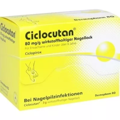 CICLOCUTAN 80 mg/g laka za nohte, ki vsebuje aktivno sestavino, 3 g