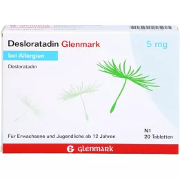 DESLORATADIN Glenmark 5 mg tablete, 20 kosov