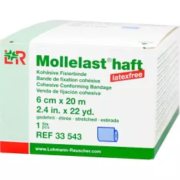 MOLLELAST samolepilni povoji brez lateksa 6 cmx20 m, modri, 1 kos