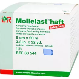 MOLLELAST samolepilni povoji brez lateksa 8 cmx20 m, modri, 1 kos