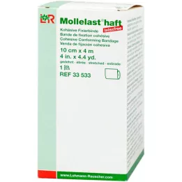MOLLELAST samolepilni povoji brez lateksa 10 cmx4 m beli, 1 kos