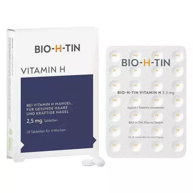 BIO-H-TIN Vitamin H 2,5 mg za 4 tedne tablete, 28 kosov