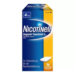 NICOTINELL Žvečilni gumi tropsko sadje 4 mg, 96 kosov