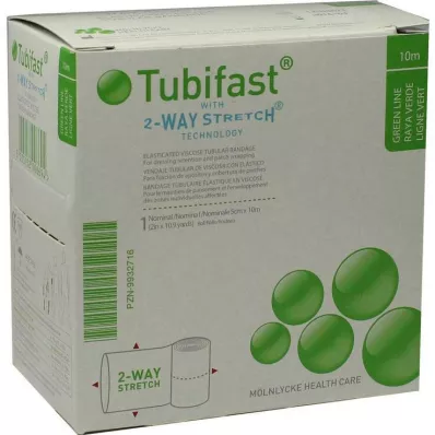 TUBIFAST Dvosmerni raztezalni trak 5 cmx10 m zelene barve, 1 kos