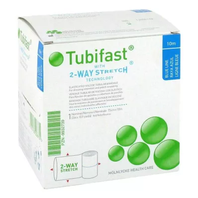 TUBIFAST Dvostranski raztezalni trak 7,5 cmx10 m modre barve, 1 kos