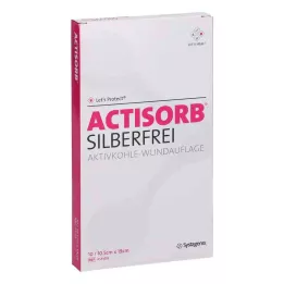 ACTISORB SILBERFREI Aktivno oglje 10,5x19 cm, 10 kosov