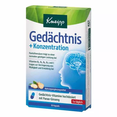 Kneipp spomin + koncentracijske kapsule, 30 kom Kneipp spomin + koncentracijske kapsule, 30 kom