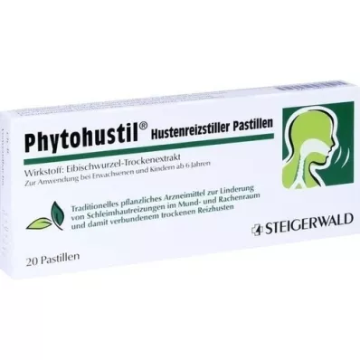 PHYTOHUSTIL Antitusične pastile, 20 kosov