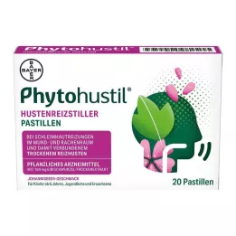 PHYTOHUSTIL Antitusične pastile, 20 kosov