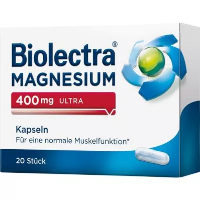 BIOLECTRA Magnezij 400 mg ultra kapsule, 20 kosov