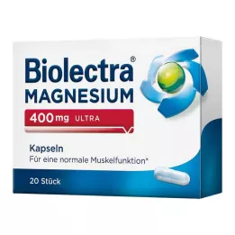 BIOLECTRA Magnezij 400 mg ultra kapsule, 20 kosov