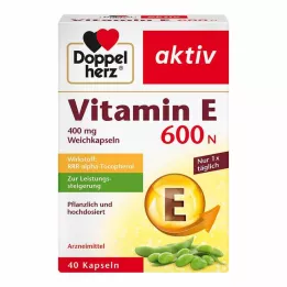 DOPPELHERZ Vitamin E 600 N mehke kapsule, 40 kosov