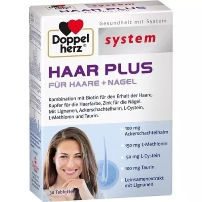 DOPPELHERZ Tablete sistema Hair Plus, 30 kosov