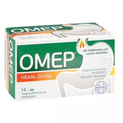 OMEP HEXAL 20 mg gastrorezistentne trde kapsule, 14 kosov