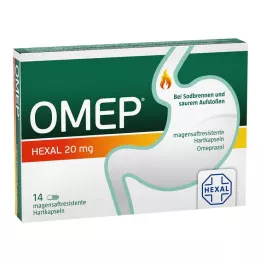 OMEP HEXAL 20 mg gastrorezistentne trde kapsule, 14 kosov