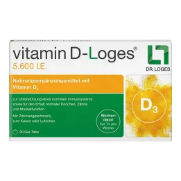 VITAMIN D-LOGES 5.600 I.U. tedenskih depotnih žvečljivih tablet, 30 kosov