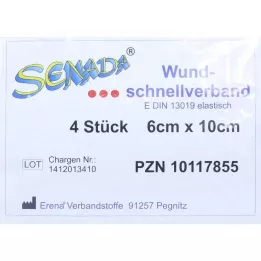 SENADA Obloga za rane 6x10 cm, 4 kosi
