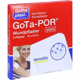 GOTA-POR Sterilni obliži za rane 60x100 mm, 5 kosov