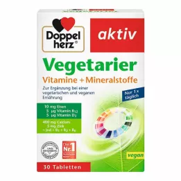 DOPPELHERZ Vegetarijanski vitamini+minerali aktivni, 30 kosov