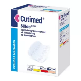 CUTIMED Siltec Plus penasta obloga 10x10 cm lepilo, 12 kosov