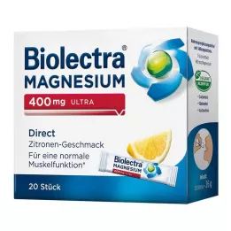 BIOLECTRA Magnezij 400 mg ultra Direct Lemon, 20 kosov