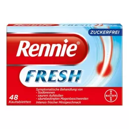 RENNIE FRESH Žvečljive tablete, 48 kosov