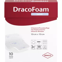 DRACOFOAM Obloga za rane Infect Foam 10x10 cm, 10 kosov