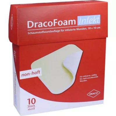 DRACOFOAM Obloga za rane Infect Foam 10x10 cm, 10 kosov