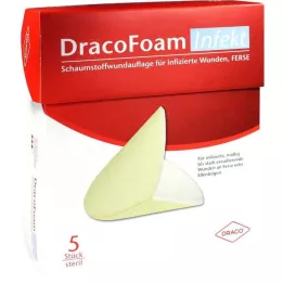 Penasta obloga za petne rane Dracofoam Infection Heel, 5 kos