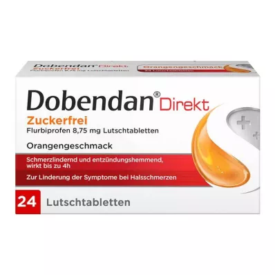 Dobendan Direct Flurbiprofen brez sladkorja 8,75 mg pastile, 24 kos Dobendan Direct Flurbiprofen brez sladkorja 8,75 mg pastile, 24 kos