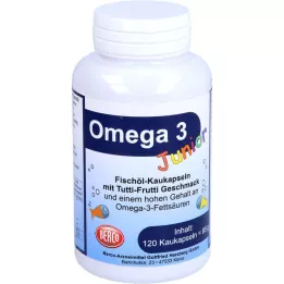 OMEGA-3 Junior Berco žvečljive kapsule, 120 kapsul