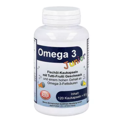 OMEGA-3 Junior Berco žvečljive kapsule, 120 kapsul